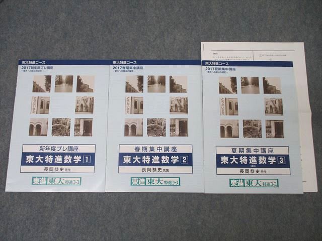 東大特進コース東大化学　通年テキスト、テストゼミの問題と解答 東進 東京大学 東大特進コース 数学の真髄 テキスト通年セット