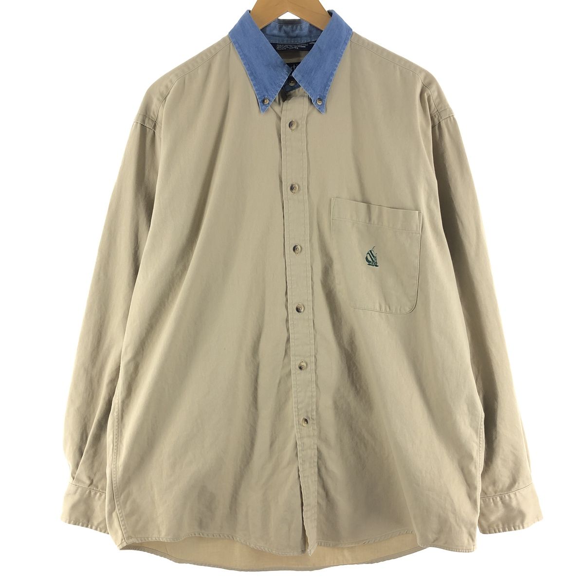 古着 ノーティカ NAUTICA 長袖 ボタンダウンシャツ メンズXL/eaa360123
