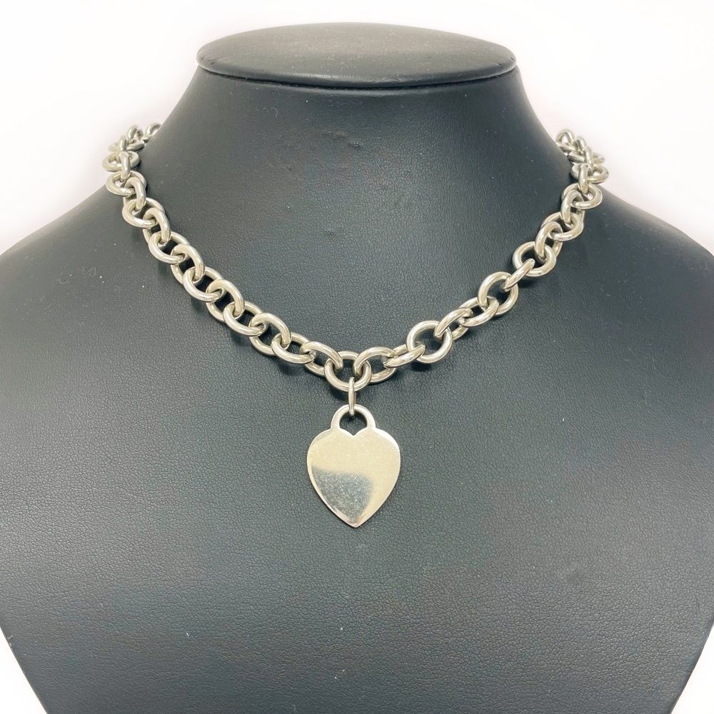 中古】TIFFANY&Co. ティファニー シルバー ハートモチーフ ネックレス