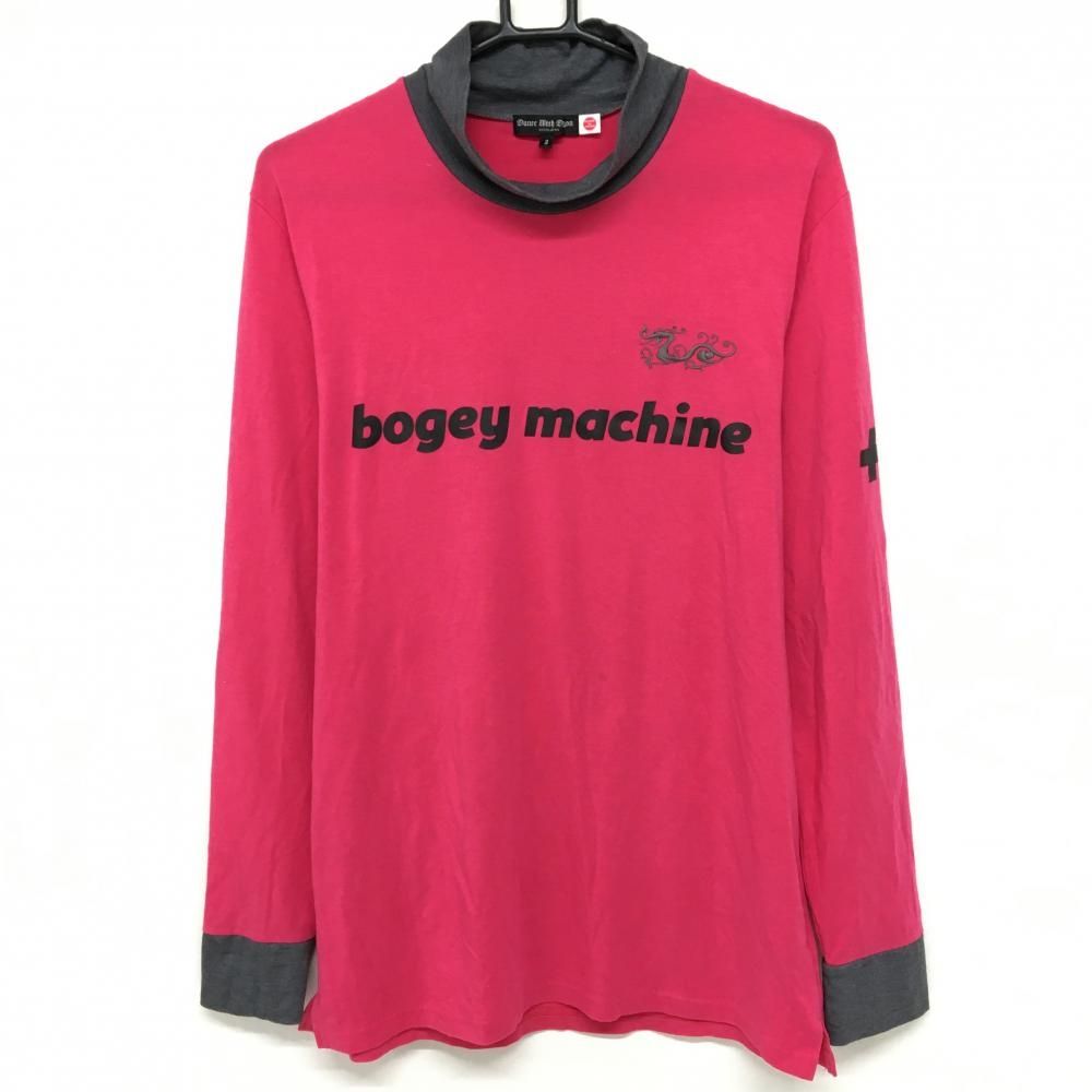 ダンスウィズドラゴン　長袖ハイネック ダンスウィズドラゴン 長袖ハイネックシャツ ピンク×グレー