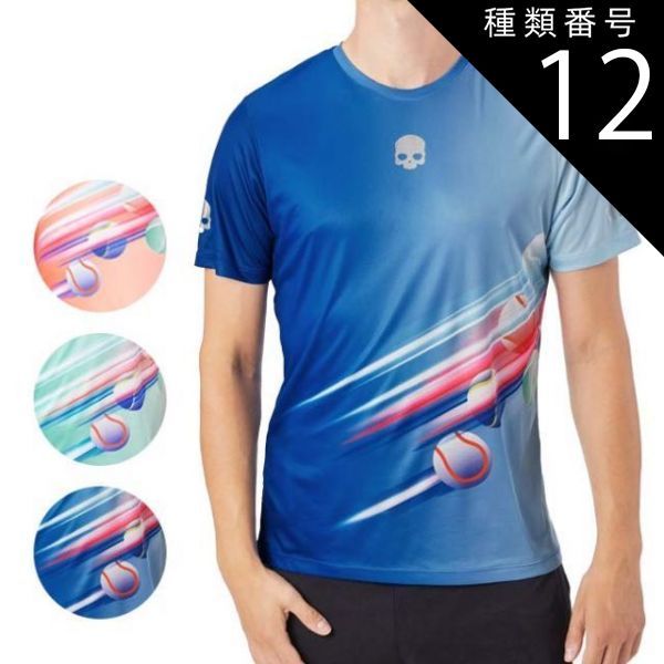 種類12:ブルー(004)/海外サイズ-XL 在庫処分特価】「海外サイズ」HYDROGEN(ハイドロゲン) 2023 FW メンズ フラッシュボール TECH 半袖Tシャツ T00832(23y11mテニス)(320419870)