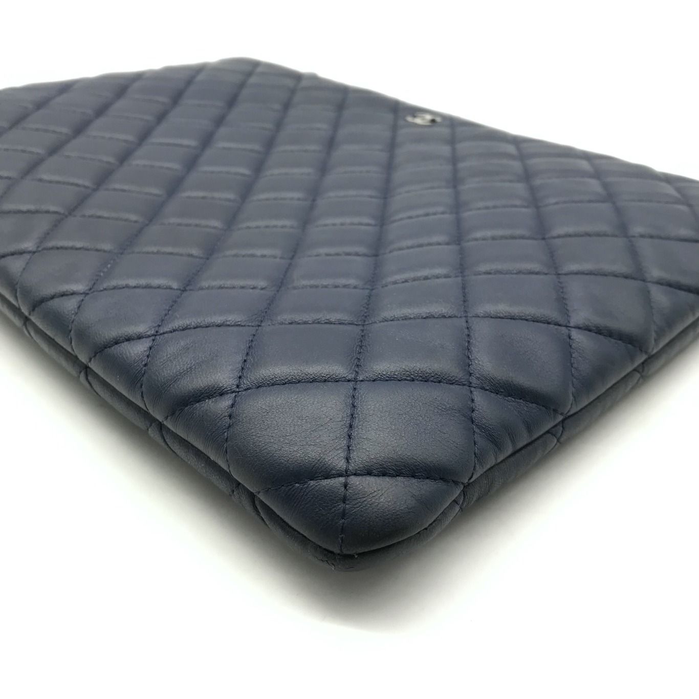 美品 CHANEL シャネル マトラッセ ラムスキン ココマーク クラッチ 