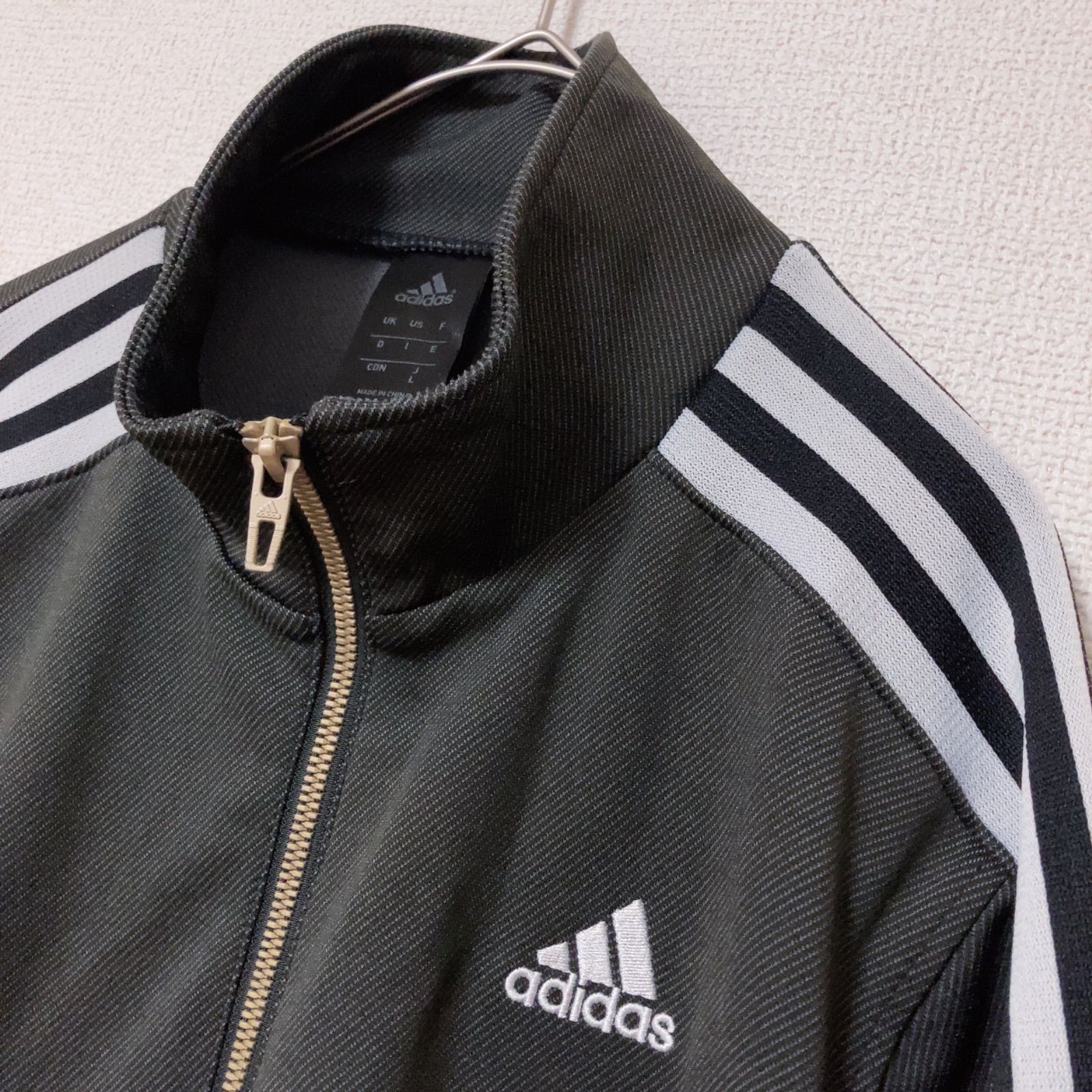 z1102 【美品】アディダス adidas ブラックデニム ジャージ 上下 