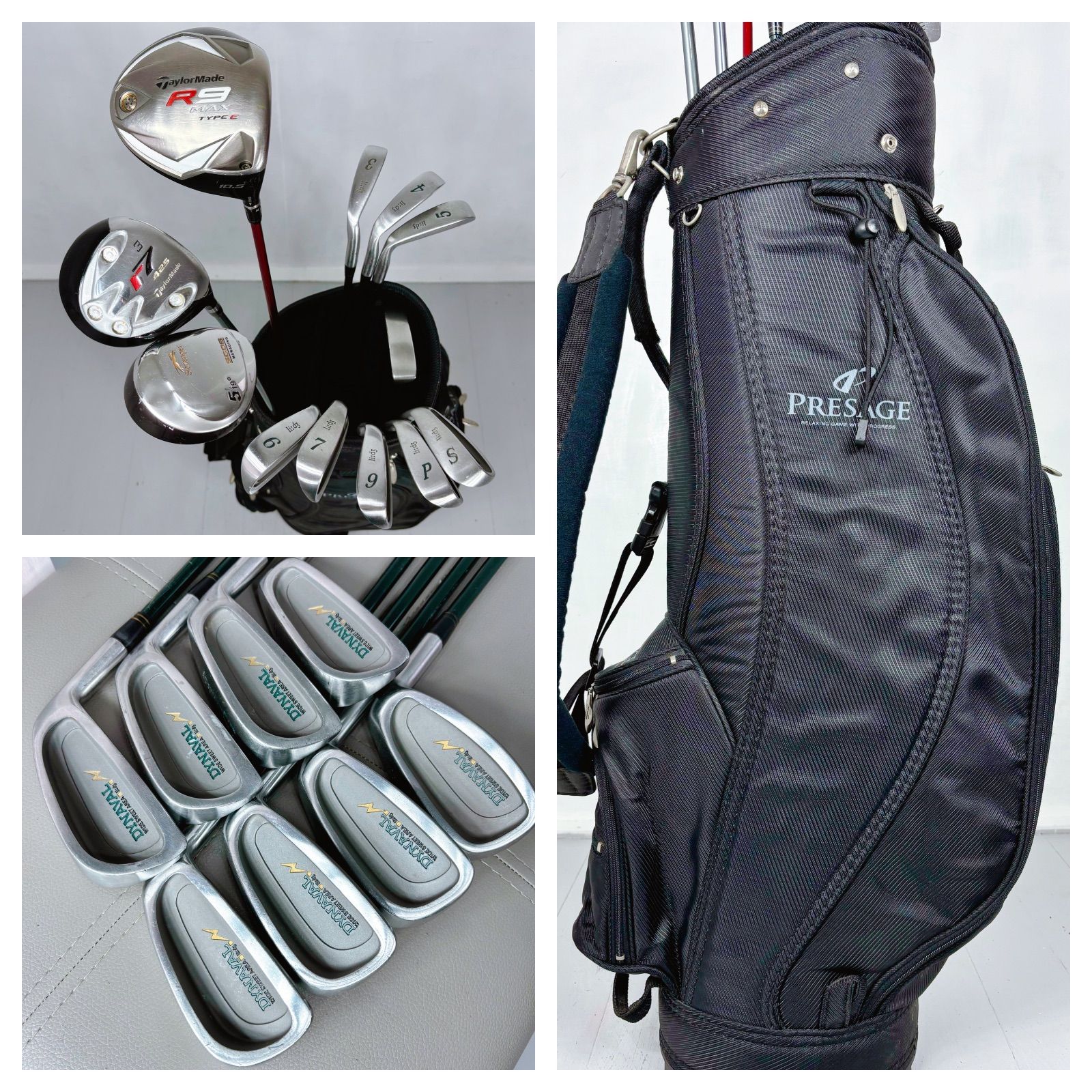 本格派 ゴルフセット 12本 フルセット テーラーメイド PRESAGE クラブセット