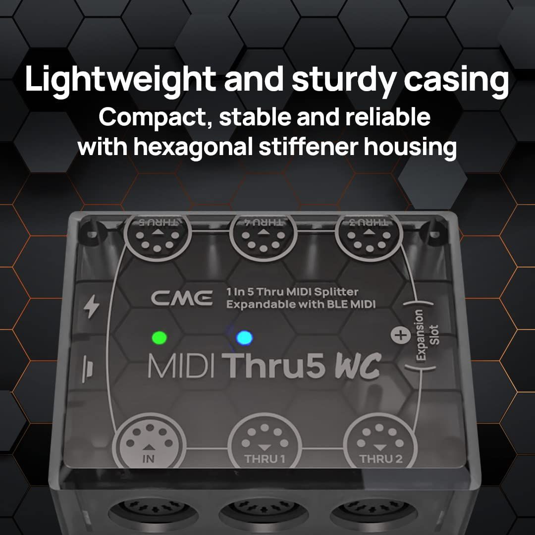 - 高精度な1対5MIDIスプリッター