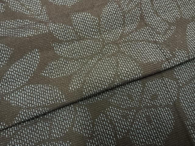 平和屋着物○結城紬 100亀甲 風景草花文 正絹 逸品 AAAV7360zg