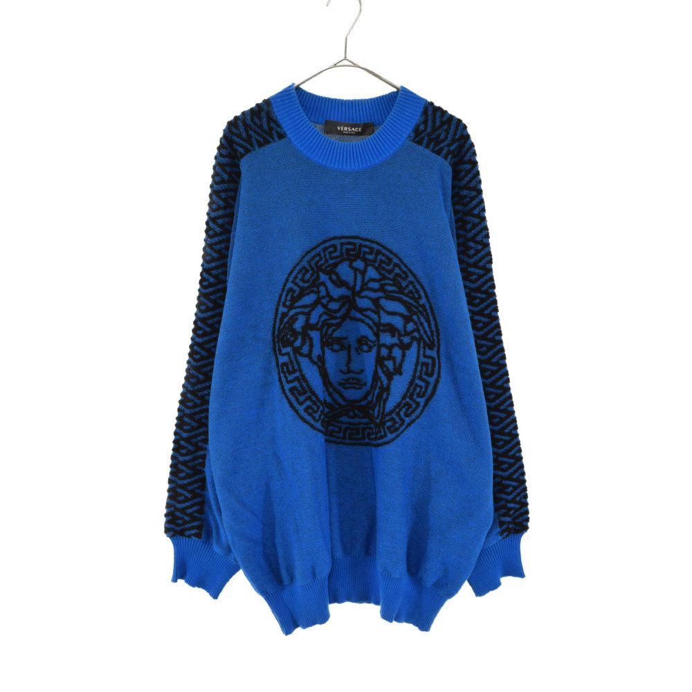 【希少】VERSACE ベルサーチ セーター ニット メデューサ 春物 薄手 希少】VERSACE ベルサーチ セーター ニット メデューサ 春物 薄手