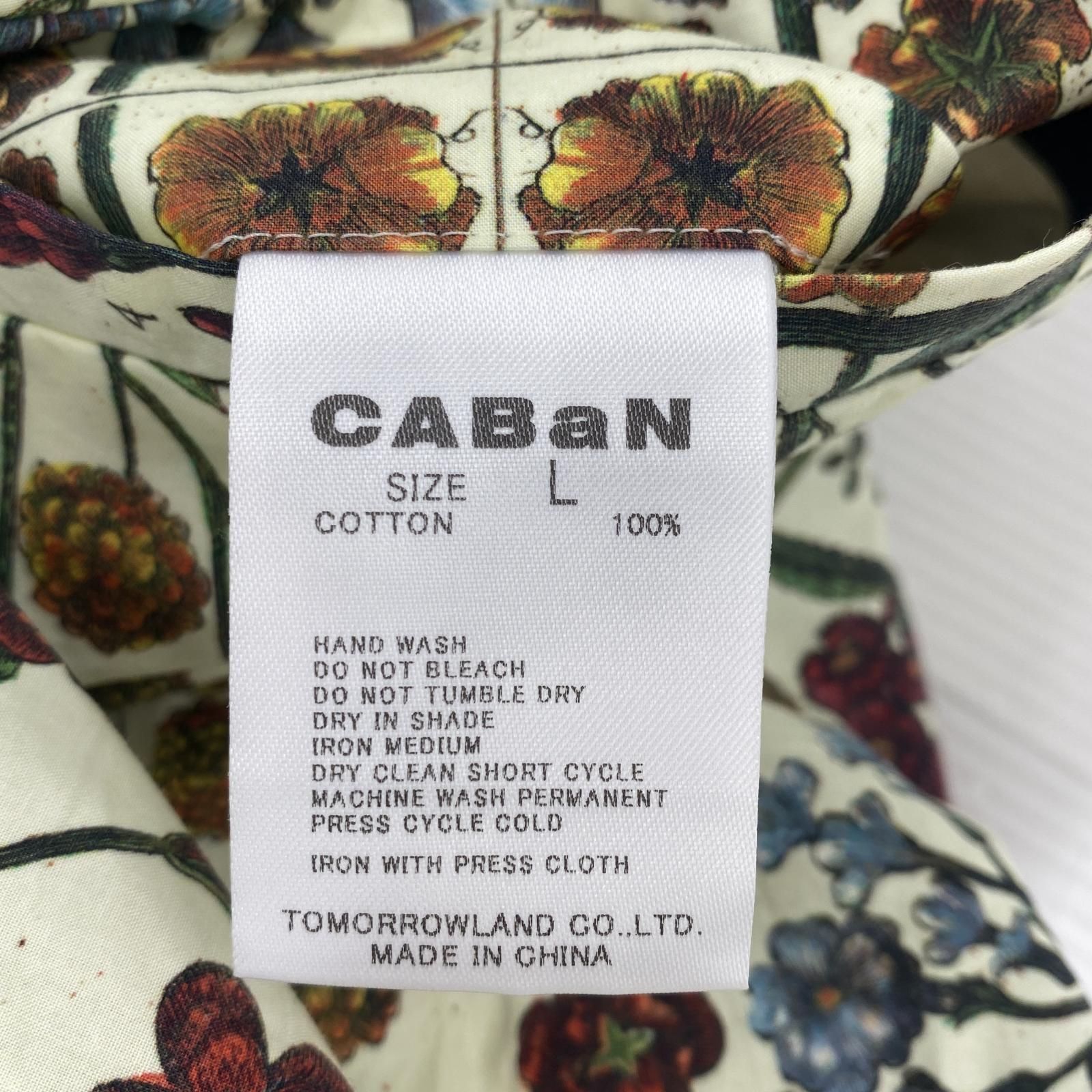 CABaN 20SS コットン ボタニカルプリントシャツ-L ファッション