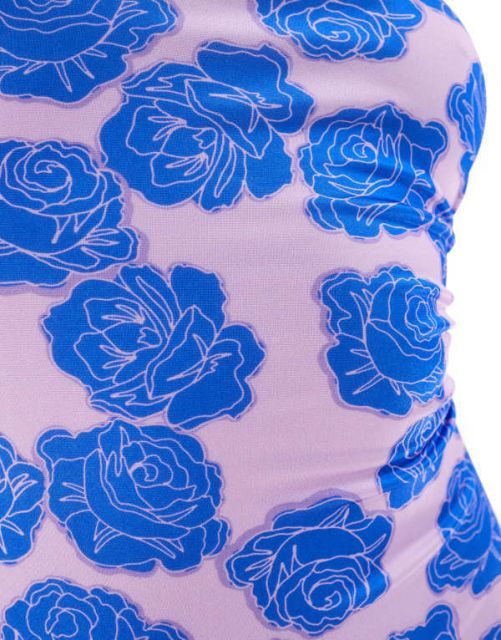 【送料無料】 エイソス レディース ボトムスのみ 水着 ASOS DESIGN sleek bandeau swimsuit in bold floral Bold floral