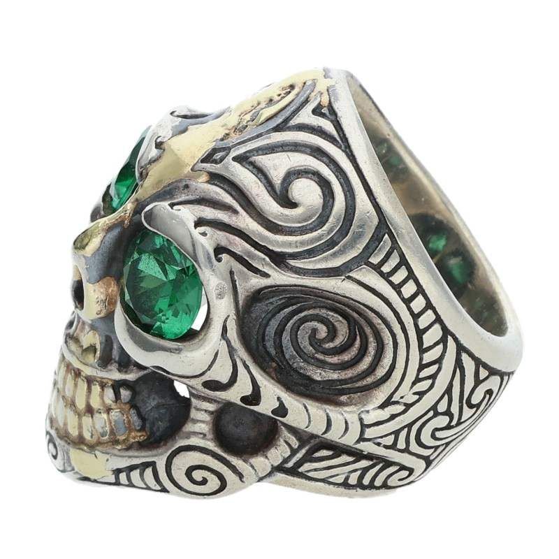 お値打ちの ビルウォールレザー Master Skull マスタースカルリング メンズ 20号 厚みのある