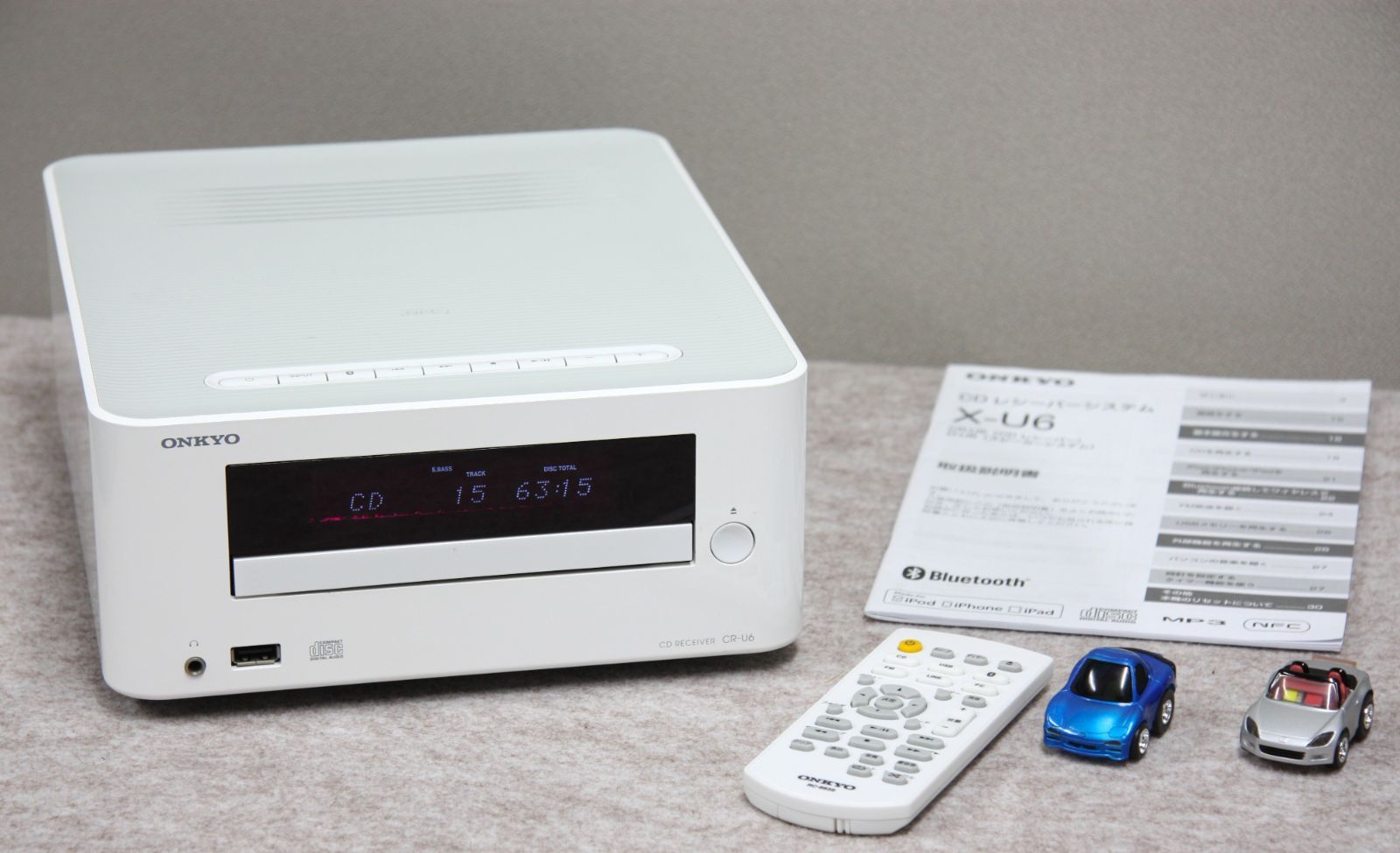 ONKYO CR-U6 CDレシーバー ホワイト ONKYO CD/USB/Bluetooth搭載