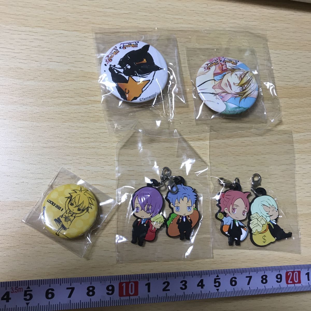 送料無料 ラッキードッグ ラバーストラップ まとめ 缶バッジ バッジ