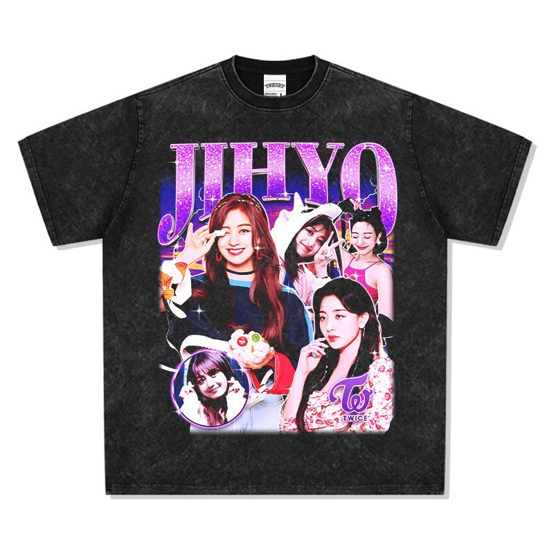 TWICE Tシャツ Jihyo版】twice_Yes l am Jihyo志效藍版寫真閃卡