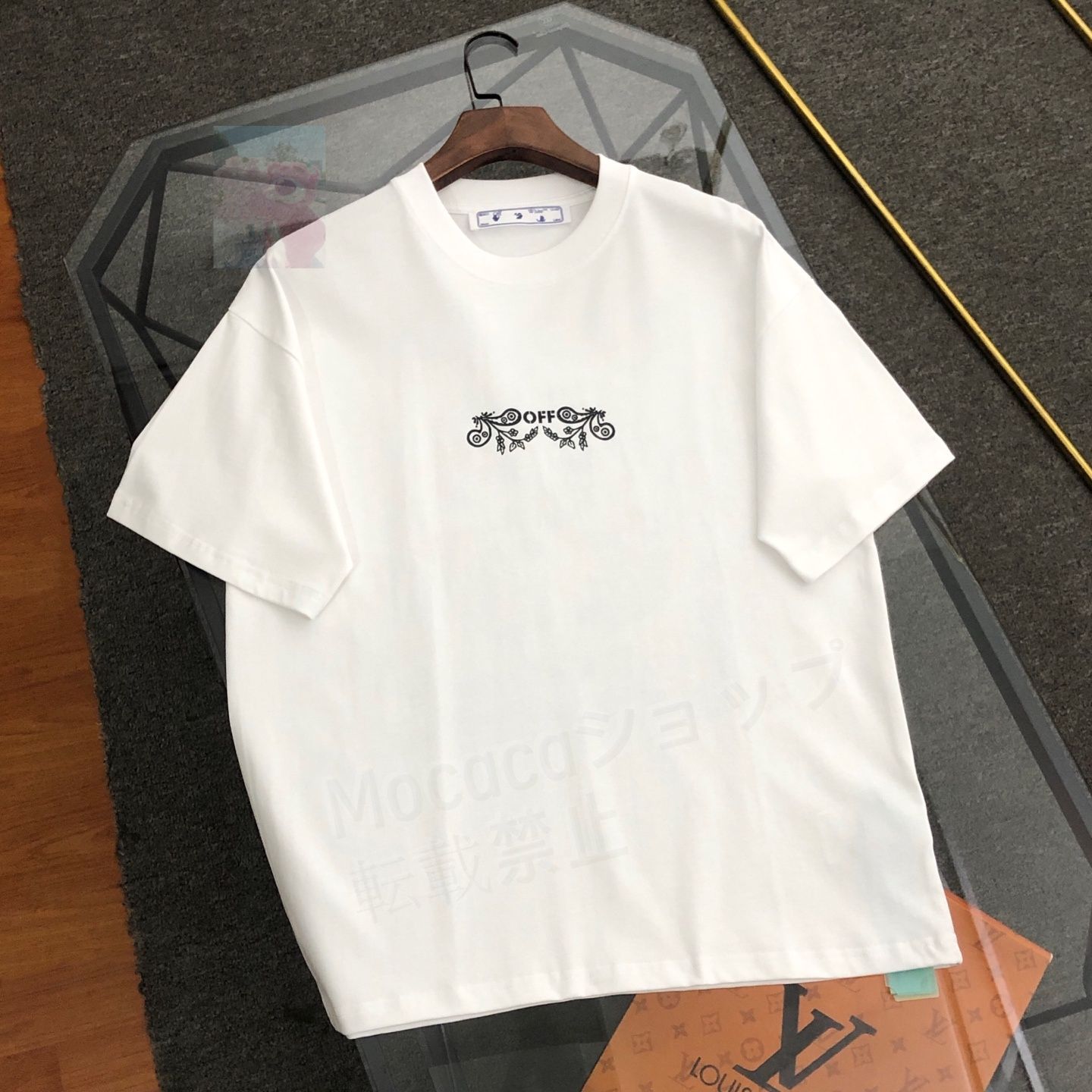 ストリートクールアルファベットロゴプリント半袖Tシャツ男女同型 白