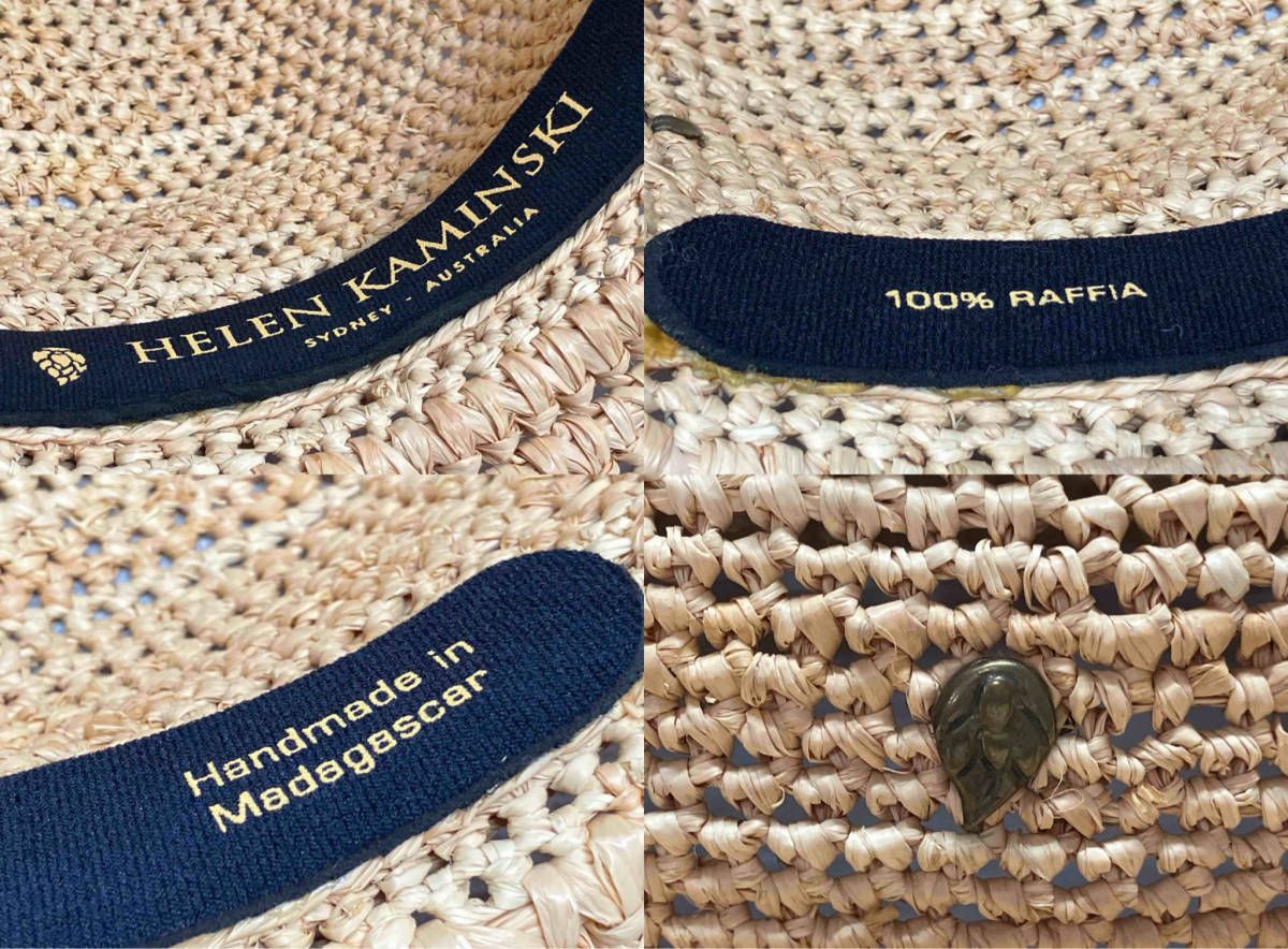 Helen Kaminski ヘレンカミンスキー CLASSIC 6 ROW RAFFIA HAT