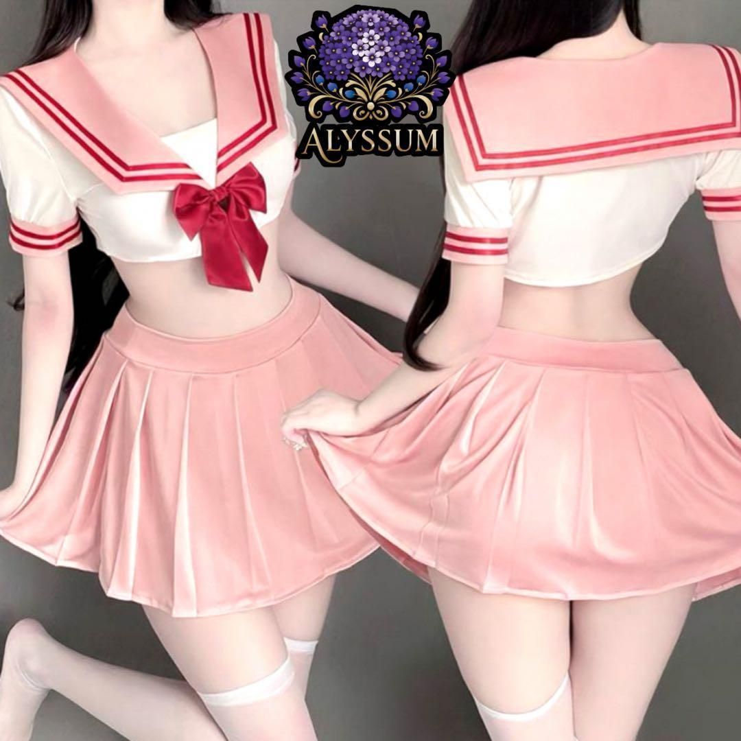 蝶ネクタイ➕Tバック付きセクシーJK制服コスプレ衣装フルセット 蝶ネクタイ➕Tバック付きセクシーJK制服コスプレ衣装フルセット