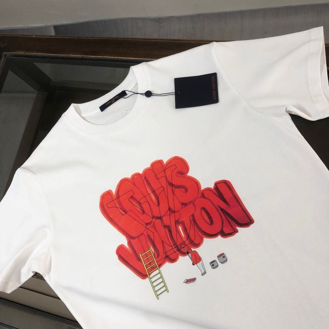 【ユニフォームモチーフ♪】LouisVuitton クルーネック Tシャツ ユニフォームモチーフ♪】LouisVuitton クルーネック Tシャツ