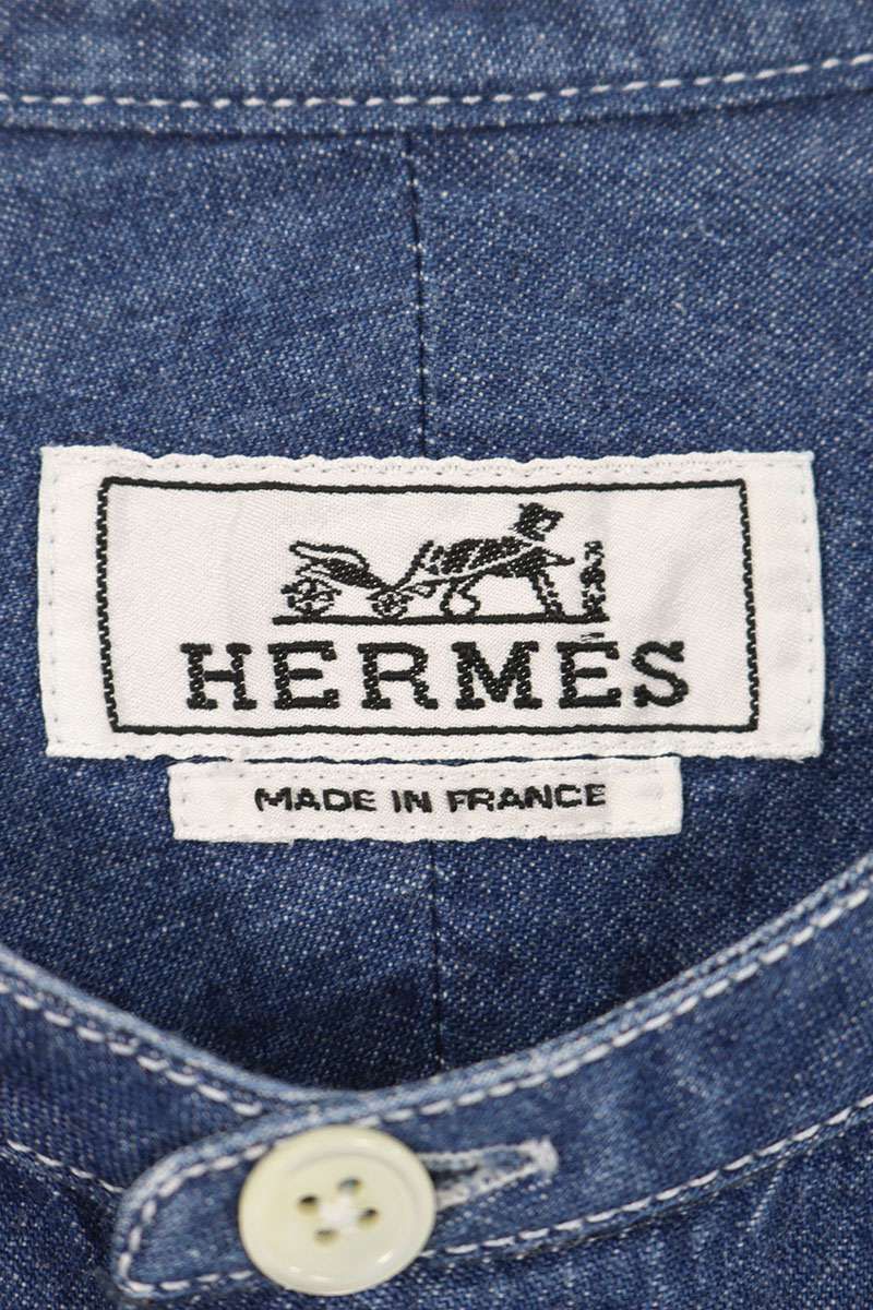 新品未使用　エルメス　セリエ　デニムパーカー　デニムシャツ　サイズS相当 新品未使用 エルメス セリエ デニムパーカー デニムシャツ サイズS相当