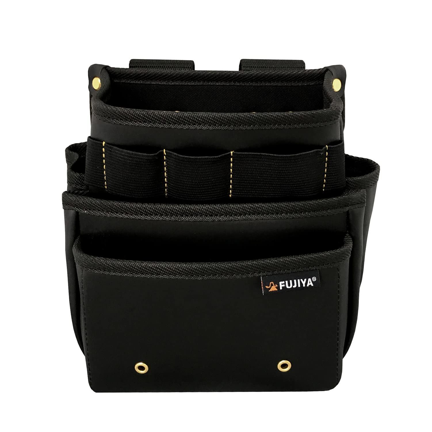 在庫処分 水 汚れ こすれに強い素材 PS-23BG 腰袋スタンダード3段 黒金 フジ矢