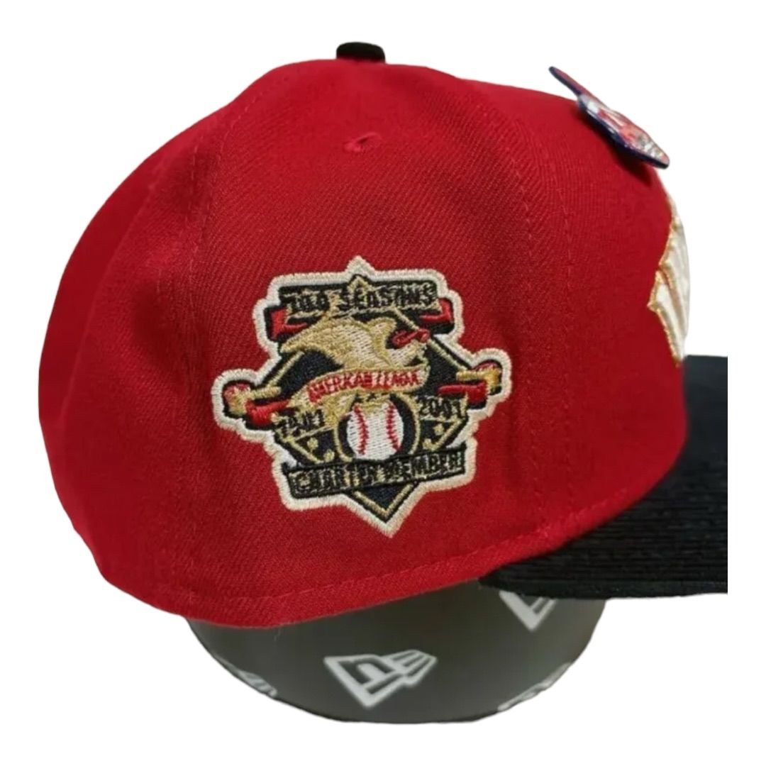 新品75/8インディアンス ワフー酋長カスタムピンズ付 ニューエラ 59FIFTY INDIANS NEW ERA 帽子 キャップ - メルカリ