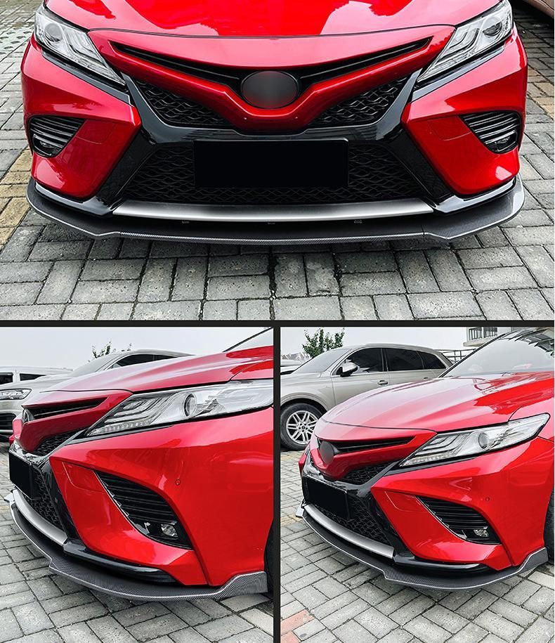 Toyota Camry 8代 2018-2020年式 スポーツバージョン カーボン調 フロントリップ スポイラー 前唇 擾流板 前バンパー エアロ 外装 カスタム