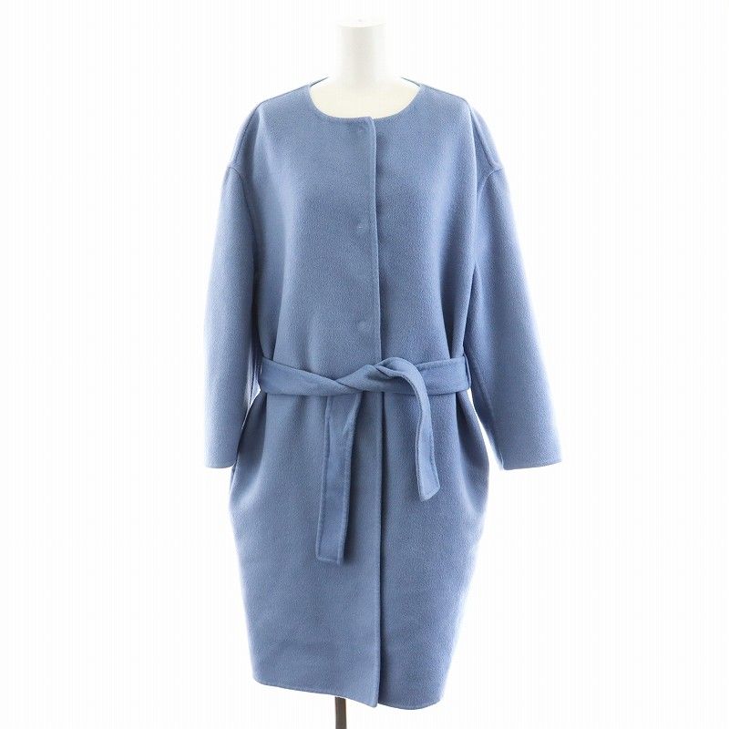 PRADA ウールロングコート ブルー