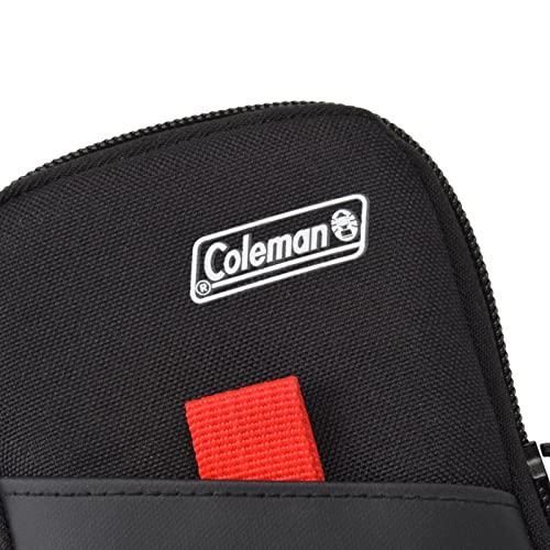エツミ -amp Coleman コールマン コラボレーションモデル スマートポーチ ブラック スマホポーチ ベルト ループ カラビナ 付き