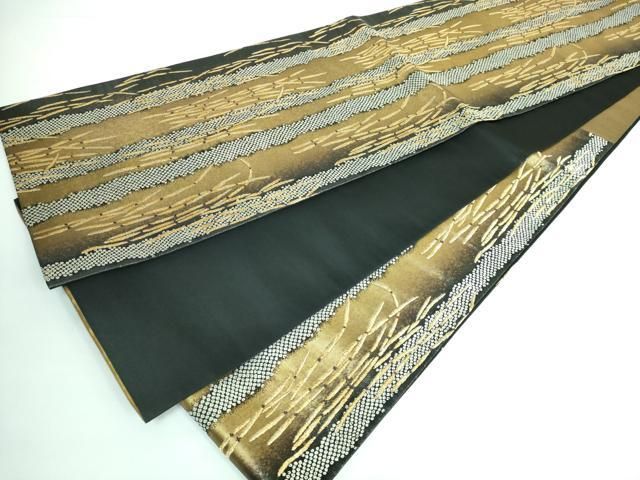 平和屋本店■極上　西陣の名門　加納幸謹製　六通柄袋帯　トクサ　金糸　逸品　DZAA5704kh5 平和屋本店□極上 西陣の名門 加納幸謹製 六通柄袋帯 トクサ 金糸 逸品