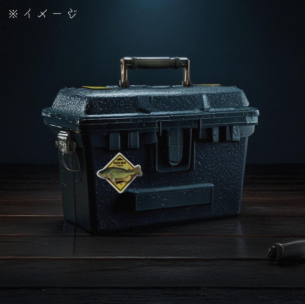 送料無料　トリックアート　Black bass「ブラックバス看板ステッカー」（約５３ｍｍ×約６０ｍｍ）１０枚セット販売
