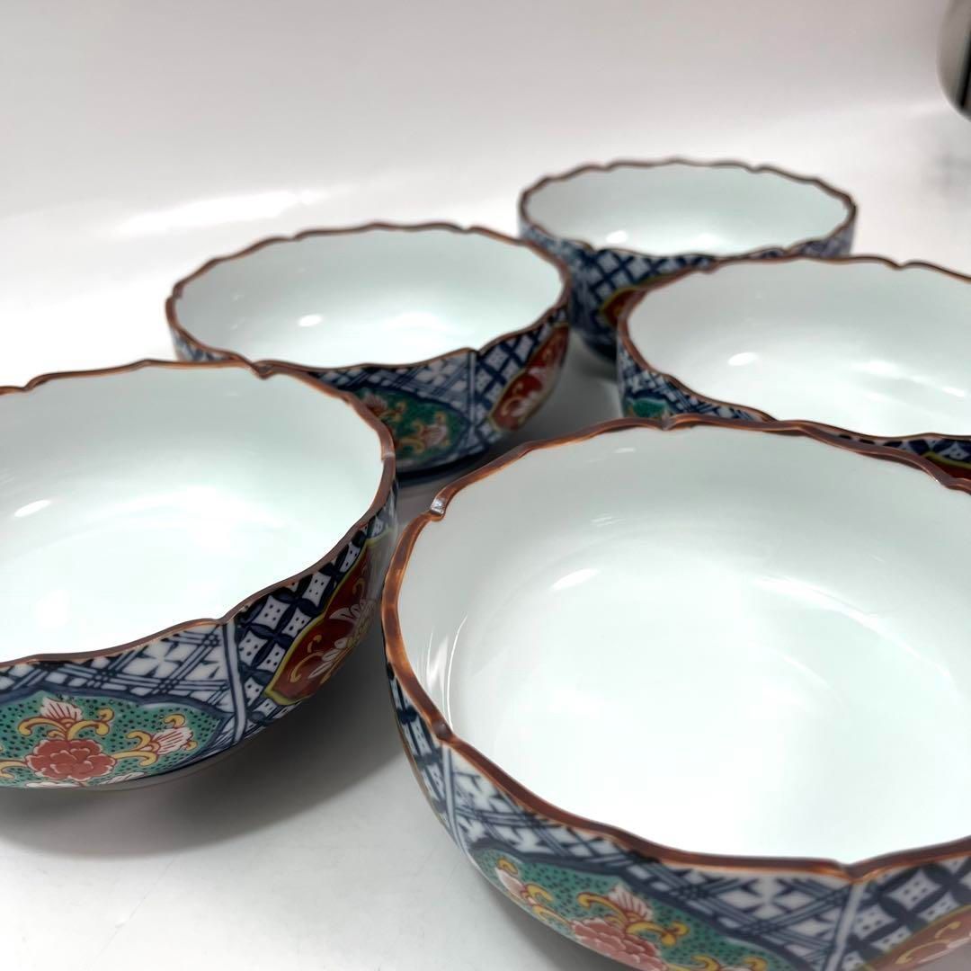 そ9【共箱付き】雅峯作 有田焼 刺身皿＆醤油皿ペア 5組揃 5客揃