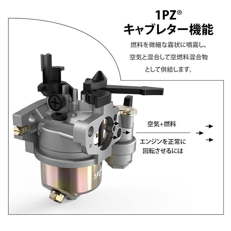 1PZ GX1-HN3 キャブレター 耐久性 ホンダ GX160 GX168 GX200 5.5HP 6.5HP 農機具 耕運機用 エンジンパーツ +  ガスケット 燃料フィルター 燃油ホース ホースクランプ - メルカリ