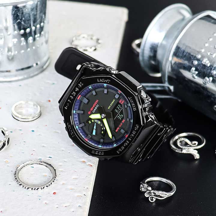 G-shock GA-2100RGB カシオークカスタマイズブラックレインボー imgrc0097525353.jpg