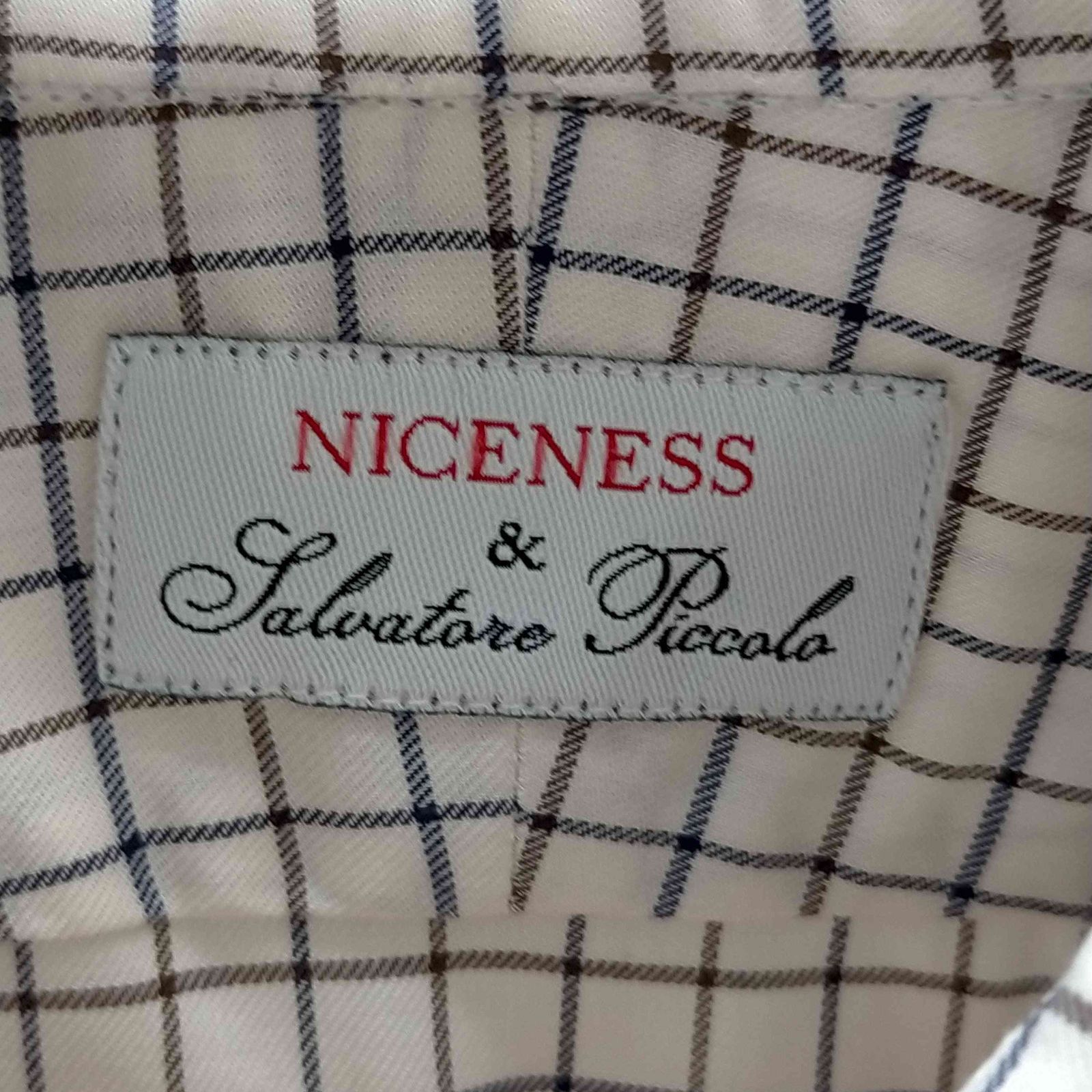 ナイスネス NICENESS ENNIO N.N.P レギュラーカラーチェック
