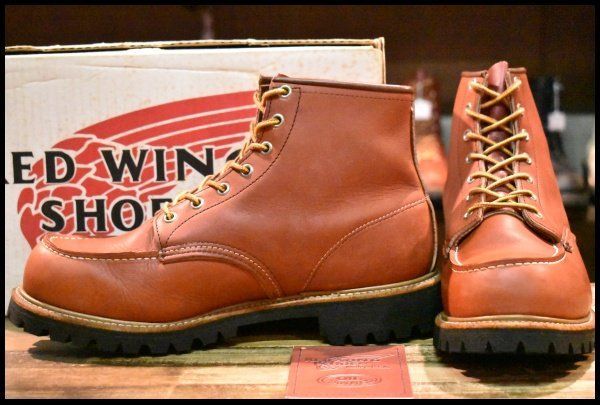 9.5E 半円犬タグ 98年 レッドウィング 8175 ビブラム アイリッシュセッター 赤茶 モックトゥ ブーツ redwing HOPESMORE FJ145