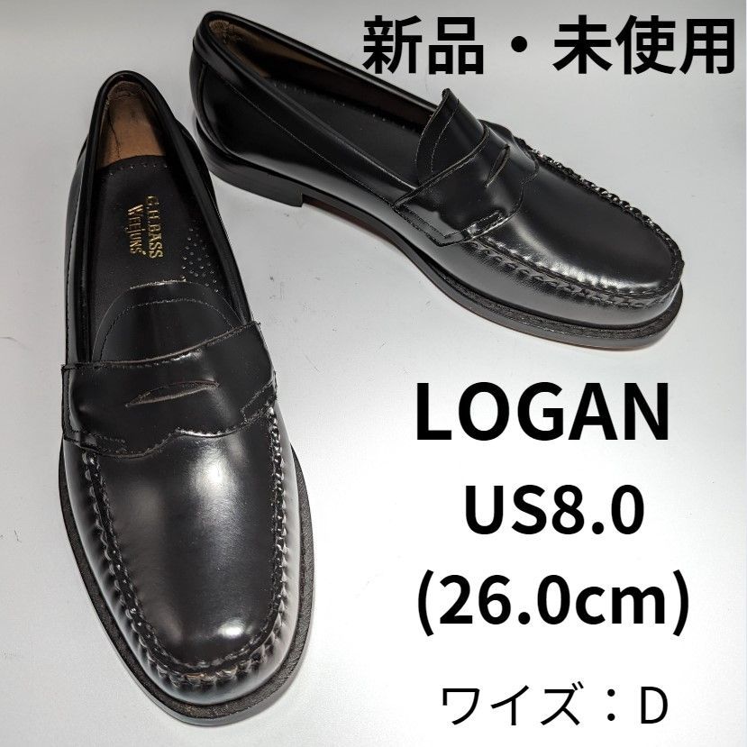 訳あり】G.H.BASS LOGAN (ローガン) BLACK 【幅狭 Width:D】 バス