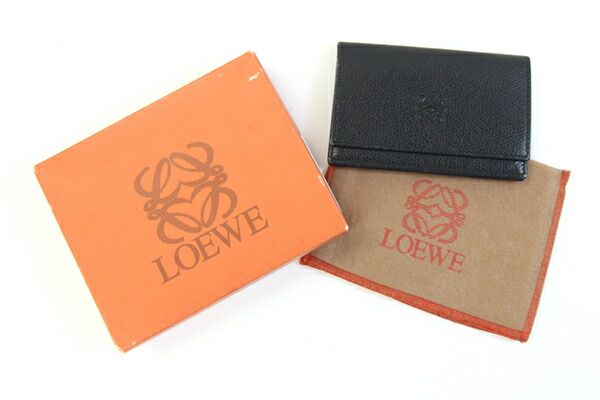 LOEWE ブラック レザー 財布 パズル カードホルダー LOEWE ロエベ
