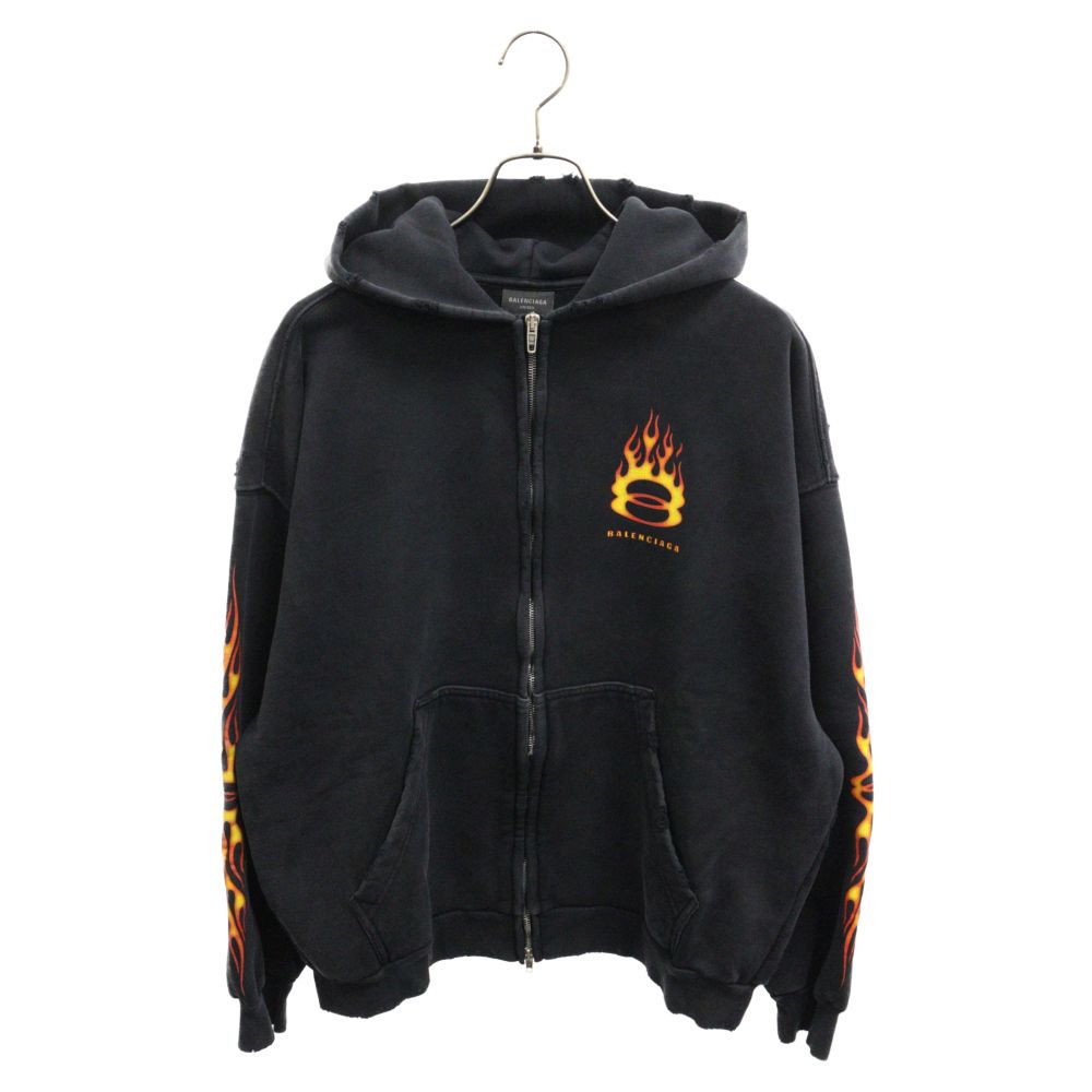 24AW BALENCIAGA Burning Unity ロゴ コットン フーディ BALENCIAGA (バレンシアガ) 24SS 店舗限定 BURNING UNITY MEDIUM