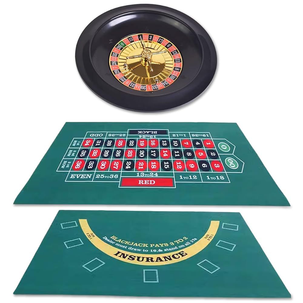 SALUDABLE カジノ ルーレット トランプ ゲーム マット 90x60cm