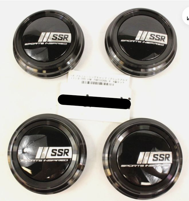 SSR アルミセンターキャップ キャップ Bタイプ ローブラック PCD114.3 GT X01 X02 X03 X04用 4個