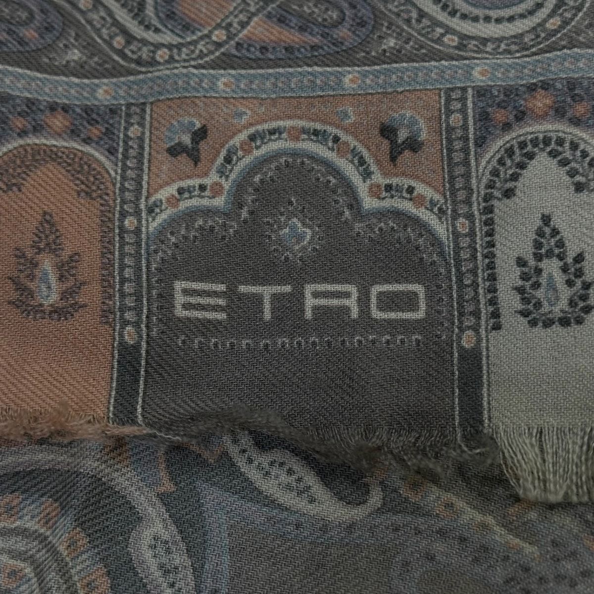 ETRO(エトロ) ストール(ショール) - ライトグレー×ライトピンク