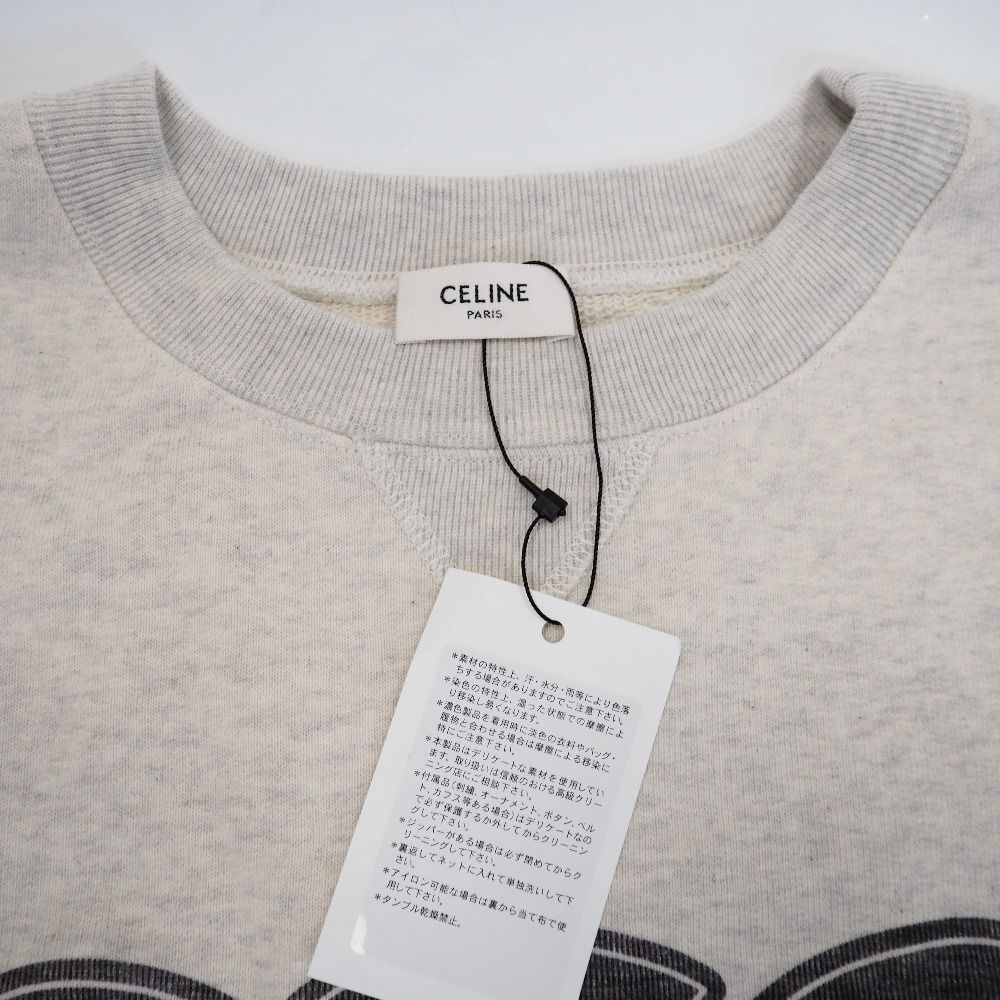 新品　未使用　CELINE　セリーヌ　 グレー スウェットシャツ Lサイズ セリーヌCELINE PARIS ルーズ スウェットシャツ CELINE - 未使用 24