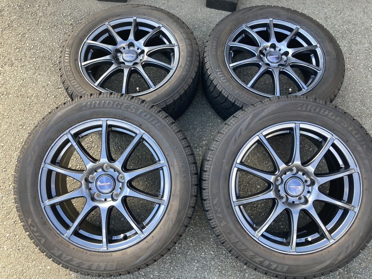 スタッドレス早期割!!VELVA 17in 7J +48 5/114.3◆BS ブリザックVRX 215/55R17付き◆オデッセイ ヴェゼル エスティマ カムリ WR-V