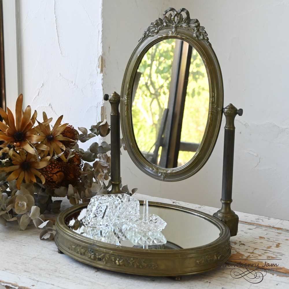 ICO-35 フランスアンティーク スタンドミラー ミラー アクセサリーケース 早い者勝ち！】ICO-35 フランスアンティーク アクセサリーケース