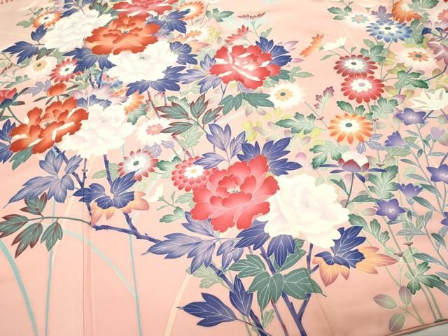 平和屋着物○豪華振袖 友禅 草花文 正絹 逸品 CAAZ0832vf - メルカリ