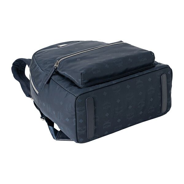 新品 エムシーエム MCM リュックサック モノグラムナイロン ネイビー 