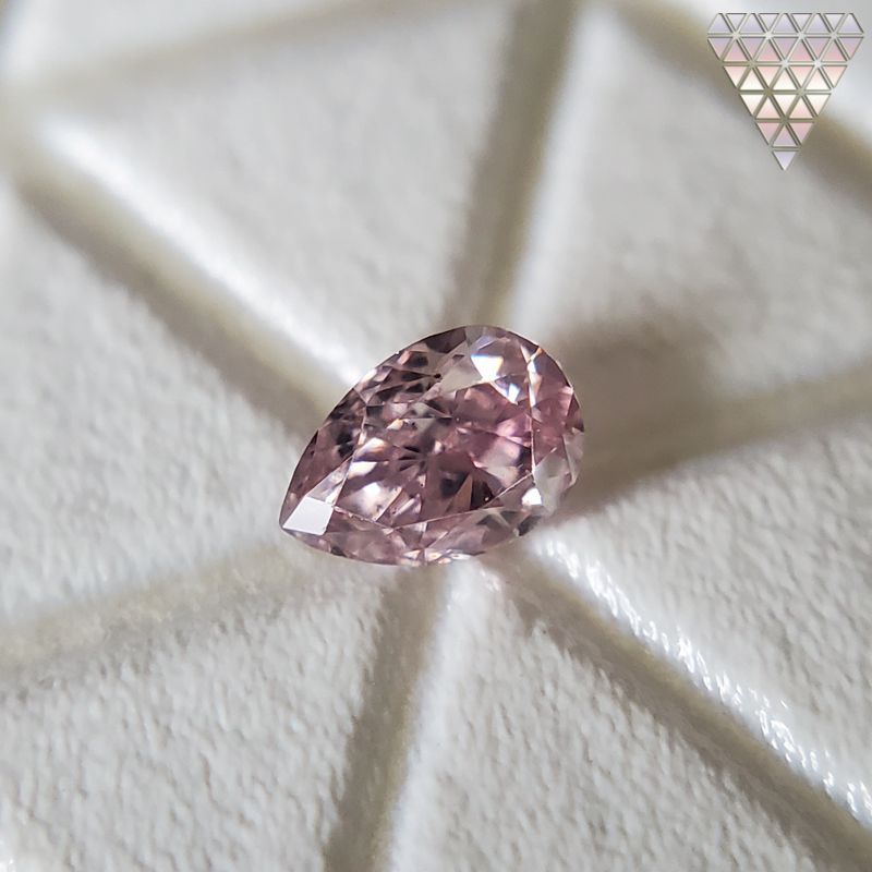 0.045 ct FANCY PURPLE PINK SI1 PEAR AGT 天然 ダイヤモンド DIAMOND