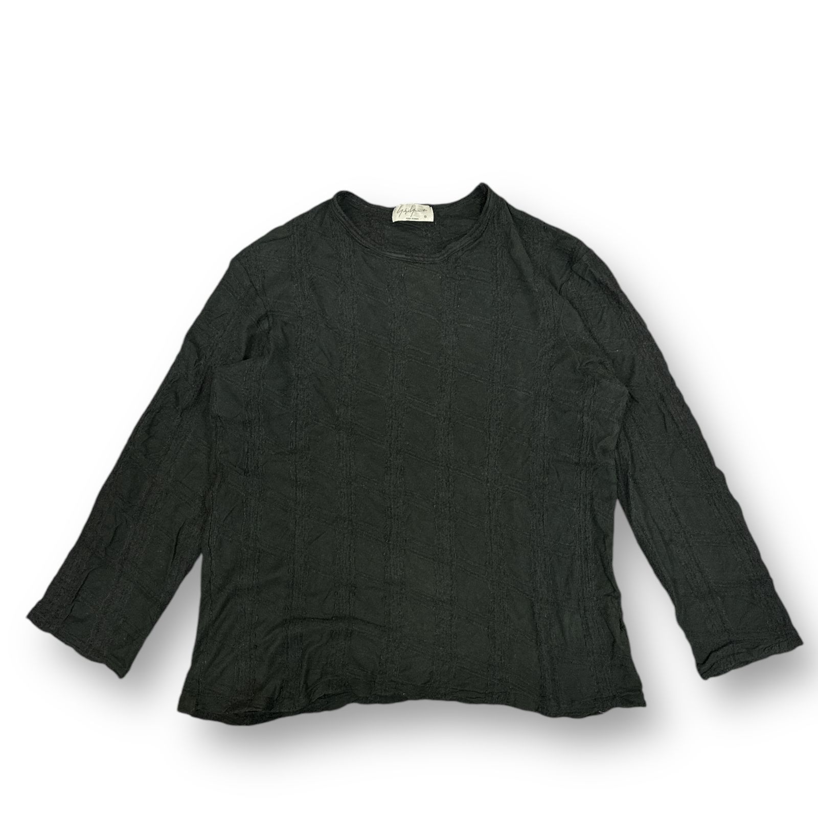 Yohji Yamamoto POUR HOMME コットンウール カットソー ロングスリーブ 