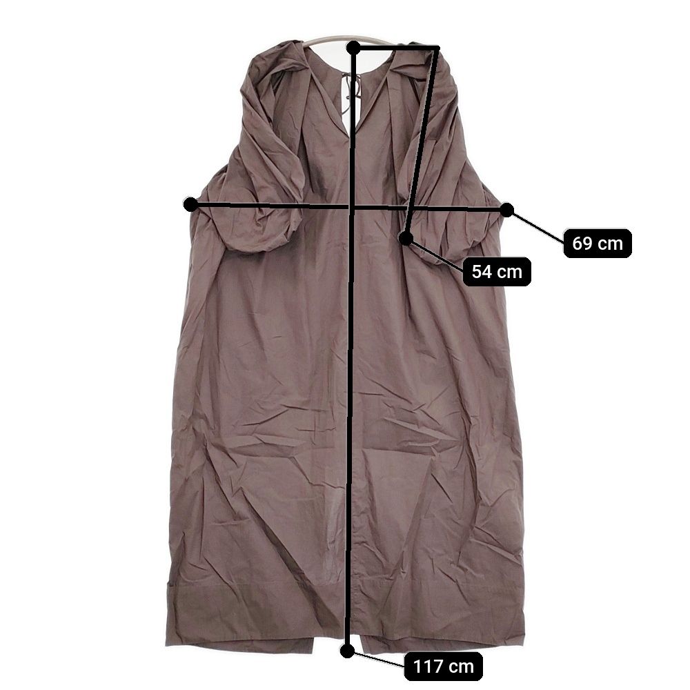 SAYAKADAVIS バックリボンタックコクーンワンピース サイズS 定価46750円 25SS ブラウン レディース サヤカ デイヴィス【中古】5-0815S♪ SAYAKADAVIS バックリボンタックコクーンワンピース サイズS 定価46750