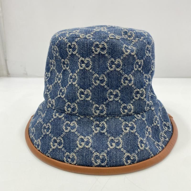 中古】GUCCI GGデニムバケットハット ジャカード サイズM 576371