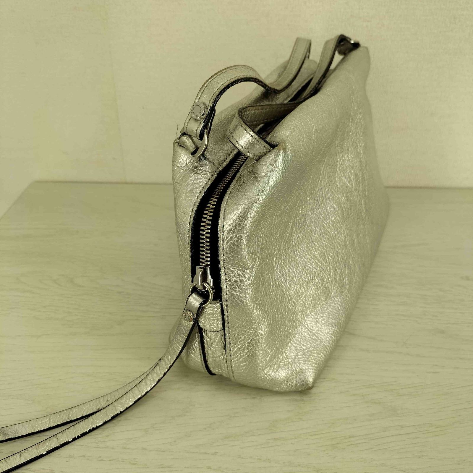 ユーズドフルギ USED古着 アリファ S 2way シルバー ショルダーバッグ